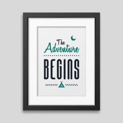 Affiche Encadrée The Adventure Begins - Cadre Bois | Art
